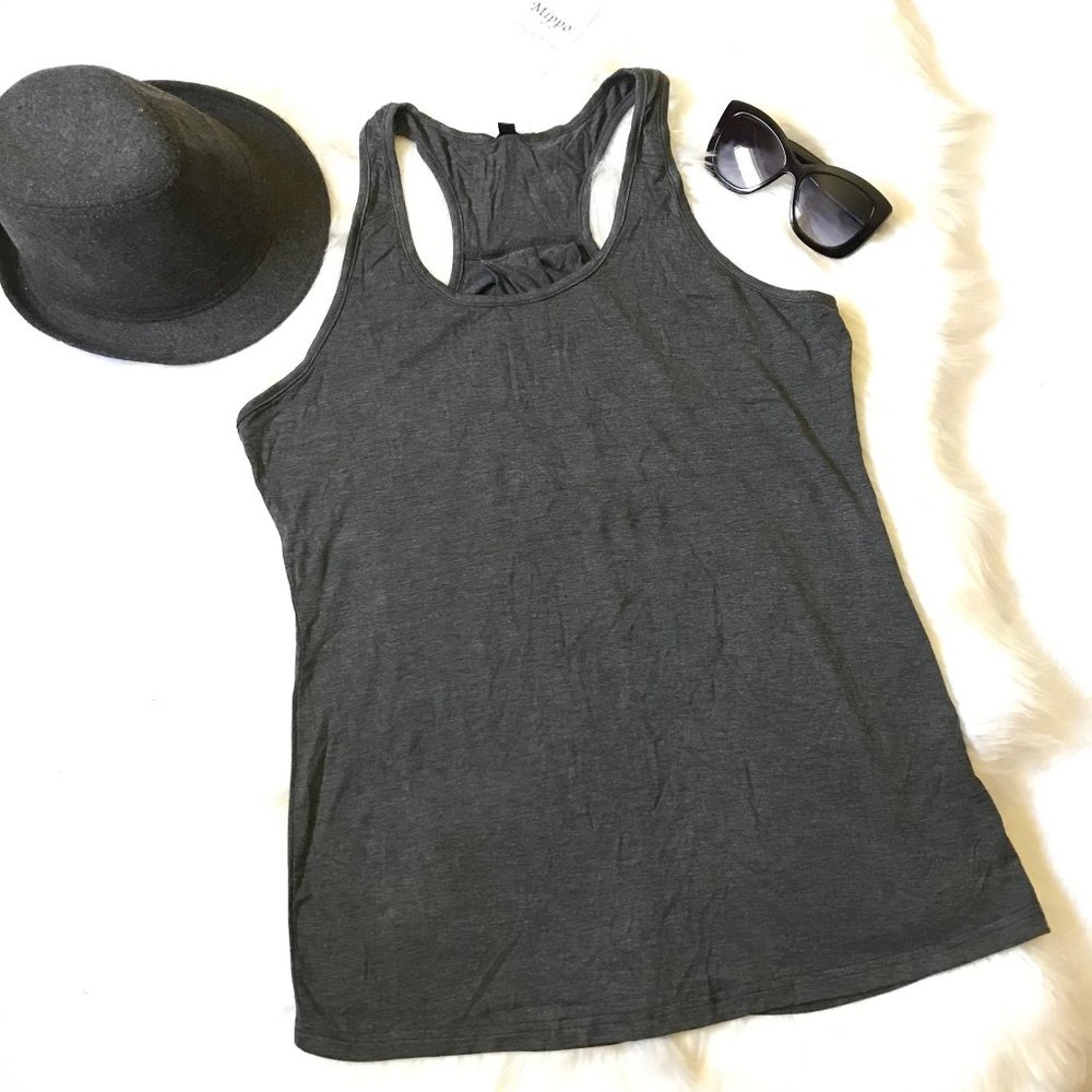 NWT Mippo Cross Racerback Gray Gym Tank Top, S